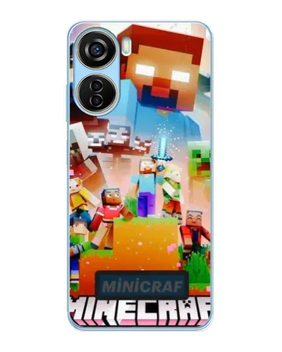 Чехол для ZTE V40 Design с картинкой «Minecraft герои игры»
