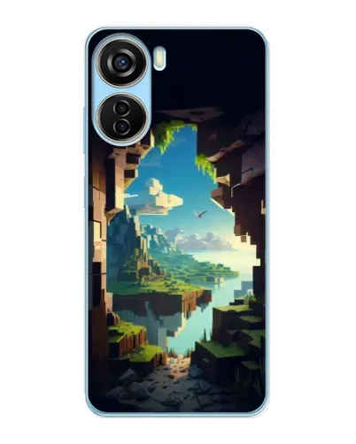 Чехол для ZTE V40 Design с картинкой «Вид из пещеры»