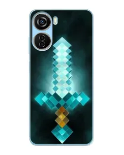Чехол для ZTE V40 Design с картинкой «Алмазный меч неон»
