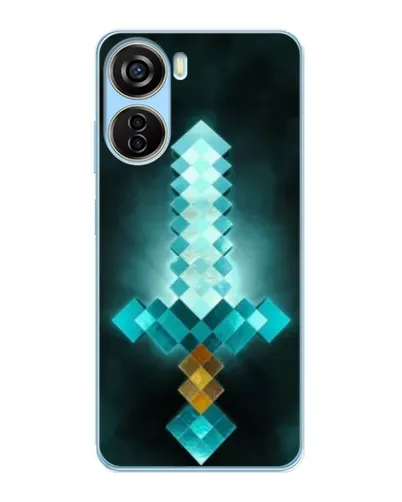 Чехол для ZTE V40 Design с картинкой «Алмазный меч неон»
