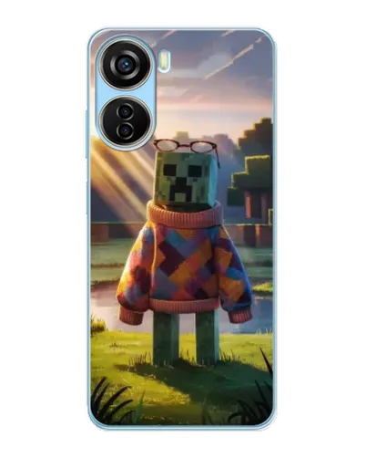 Чехол для ZTE V40 Design с картинкой «Крипер в свитере»