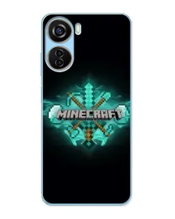 Чехол для ZTE V40 Design с картинкой «Minecraft Diamond лого»