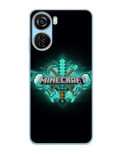 Чехол для ZTE V40 Design с картинкой «Minecraft Diamond лого»