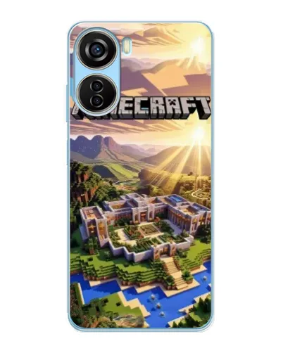 Чехол для ZTE V40 Design с картинкой «Minecraft панорама»