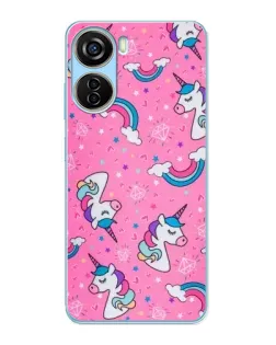Чохол для ZTE V40 Design з картинкою «Unicorn паттерн рожевий»