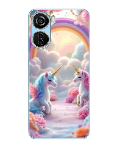 Чохол для ZTE V40 Design з картинкою «Веселка і єдинороги» Чохол для ZTE V40 Design з картинкою «Веселка і єдинороги»