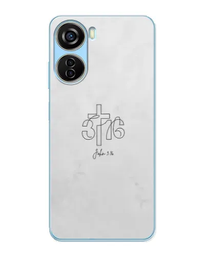 Чехол для ZTE V40 Design с картинкой «Иоанна 3:16 Крест»