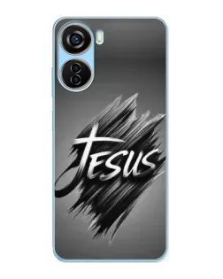 Чехол для ZTE V40 Design с картинкой «Надпись Jesus Graffiti»