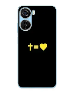 Чехол для ZTE V40 Design с картинкой «Сердце и Крест»