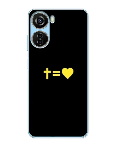 Чехол для ZTE V40 Design с картинкой «Сердце и Крест»