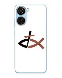 Чехол для ZTE V40 Design с картинкой «Рыба и крест»