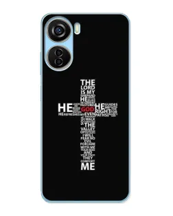 Чехол для ZTE V40 Design с картинкой «Текстовый крест»