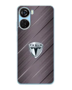 Чохол для ZTE V40 Design з картинкою «Металева текстура Tesla»