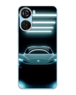 Чохол для ZTE V40 Design з картинкою «Tesla в неоні»