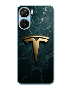 Чохол для ZTE V40 Design з картинкою «Мармурова Tesla Gold»