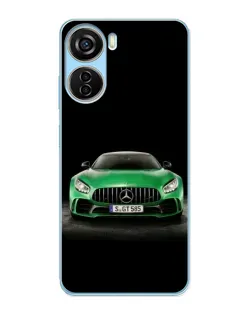 Чохол для ZTE V40 Design з картинкою «Mercedes — неоновий лого»