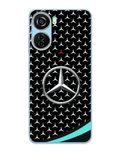 Чохол для ZTE V40 Design з картинкою «Mercedes — бірюзовий акцент»