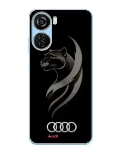 Чехол для ZTE V40 Design с картинкой «Графика — пантера и Audi»