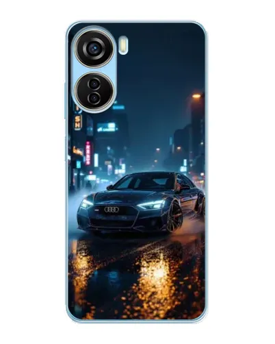 Чехол для ZTE V40 Design с картинкой «Ночной город и Audi» Чехол для ZTE V40 Design с картинкой «Ночной город и Audi»