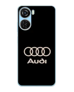 Чехол для ZTE V40 Design с картинкой «Audi — золотой логотип»