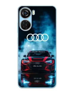 Чехол для ZTE V40 Design с картинкой «Audi Sport — неон»