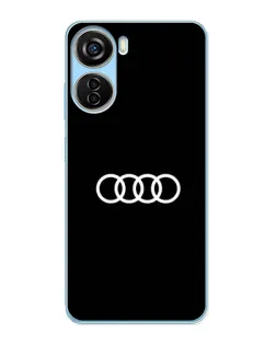 Чехол для ZTE V40 Design с картинкой «Audi White Logo»
