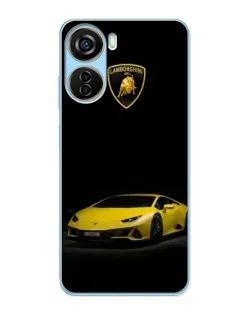 Чохол для ZTE V40 Design з картинкою «Lamborghini жовтий акцент»