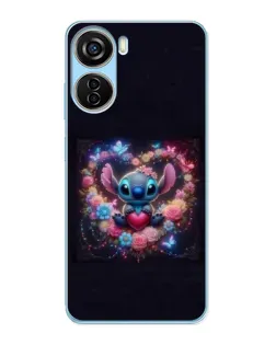 Чохол для ZTE V40 Design з картинкою «Stitch у квітах»