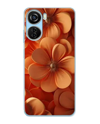 Чохол для ZTE V40 Design з картинкою «Помаранчева макро квітка»