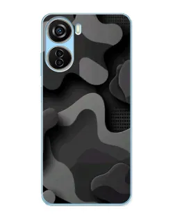 Чехол для ZTE V40 Design с картинкой «Темный абстрактный камуфляж»