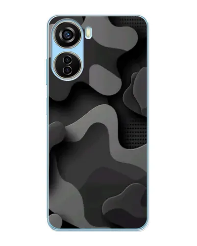 Чехол для ZTE V40 Design с картинкой «Темный абстрактный камуфляж»