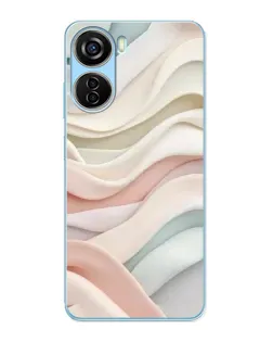 Чехол для ZTE V40 Design с картинкой «Пастельные нежные волны»