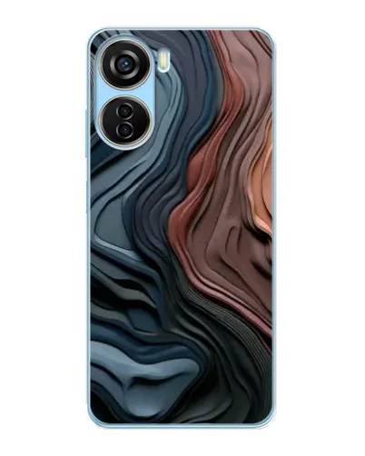 Чехол для ZTE V40 Design с картинкой «Цветные волны каньона»
