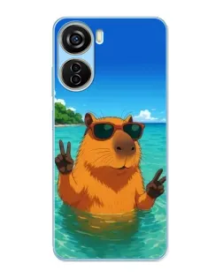 Чохол для ZTE V40 Design з картинкою «Морська капібара»