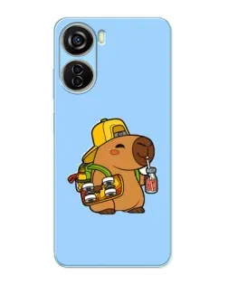 Чохол для ZTE V40 Design з картинкою «Капібара на скейті»