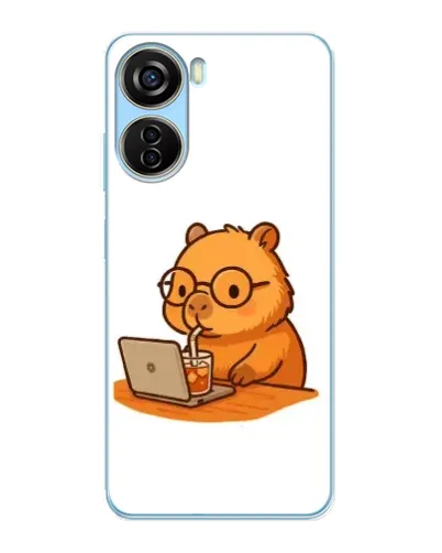 Чохол для ZTE V40 Design з картинкою «Капібара з ноутбуком» Чохол для ZTE V40 Design з картинкою «Капібара з ноутбуком»