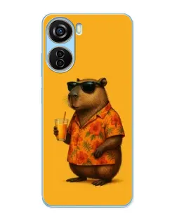 Чохол для ZTE V40 Design з картинкою «Капібара на відпочинку»