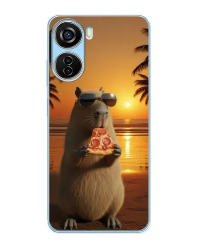 Чохол для ZTE V40 Design з картинкою «Капібара з піцою» Чохол для ZTE V40 Design з картинкою «Капібара з піцою»