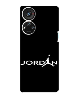 Чехол для ZTE Blade V40s с картинкой «Jordan White Logo»