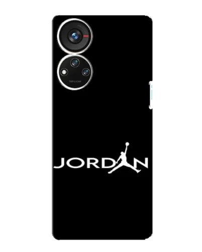 Чехол для ZTE Blade V40s с картинкой «Jordan White Logo»