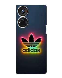 Чехол для ZTE Blade V40s с картинкой «Неоновый Adidas»