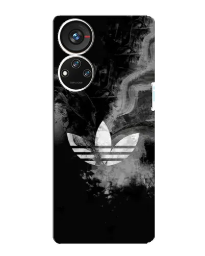 Чехол для ZTE Blade V40s с картинкой «Абстрактный дым Adidas»