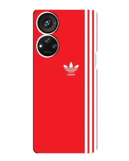 Чехол для ZTE Blade V40s с картинкой «Красный минимализм Adidas»