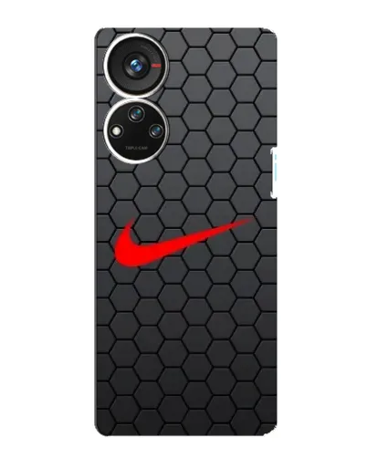 Чохол для ZTE Blade V40s з картинкою «Nike — карбонова сітка»