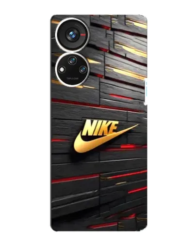 Чохол для ZTE Blade V40s з картинкою «Золотий Nike на металі»
