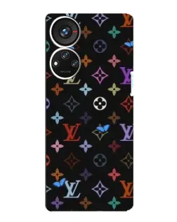 Чехол для ZTE Blade V40s с картинкой «Цветная монограмма LV»