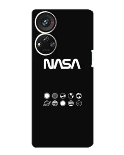 Чехол для ZTE Blade V40s с картинкой «NASA — технический принт»