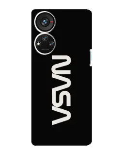 Чехол для ZTE Blade V40s с картинкой «NASA — вертикальный логотип»
