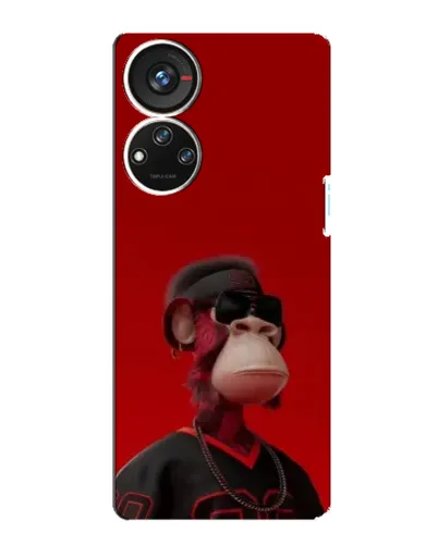 Чехол для ZTE Blade V40s с картинкой «Bored Ape в красном» Чехол для ZTE Blade V40s с картинкой «Bored Ape в красном»