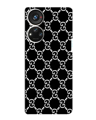 Чехол для ZTE Blade V40s с картинкой «Gucci — сетчатый паттерн»